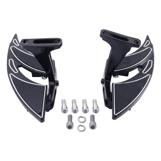 Rear Passenger Footboard & Mount Bracket Fit For Harley Touring Road King 93-25