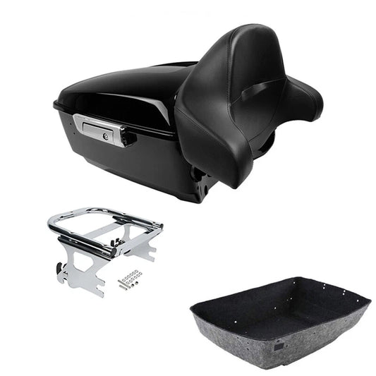 King Trunk Backrest Two Up Mount Fit For Harley Touring Road King 97-08 US