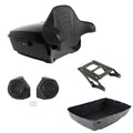 King Trunk Rack Backrest Pad Speakers Mount Fit For Harley Cvo Road Glide 14-26