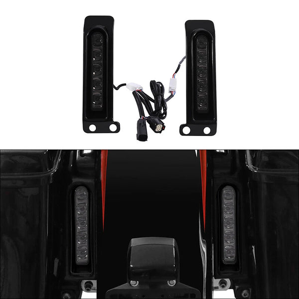 Saddlebag LED Inserts Support Auxiliary Light Fit For Harley Touring Fltru 14-23