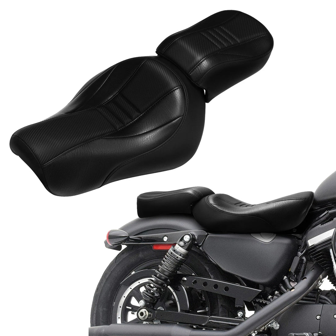 Driver Passenger Seat Fit For Harley Iron 883 XL883N 2016-2022