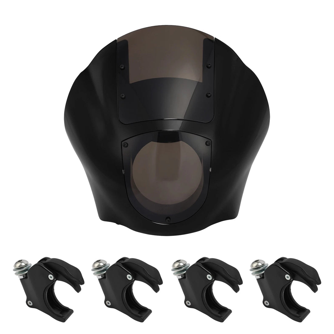 Quarter Fairing Windshield & 49mm Clamp Fit For Harley Sportster Dyna Street Bob