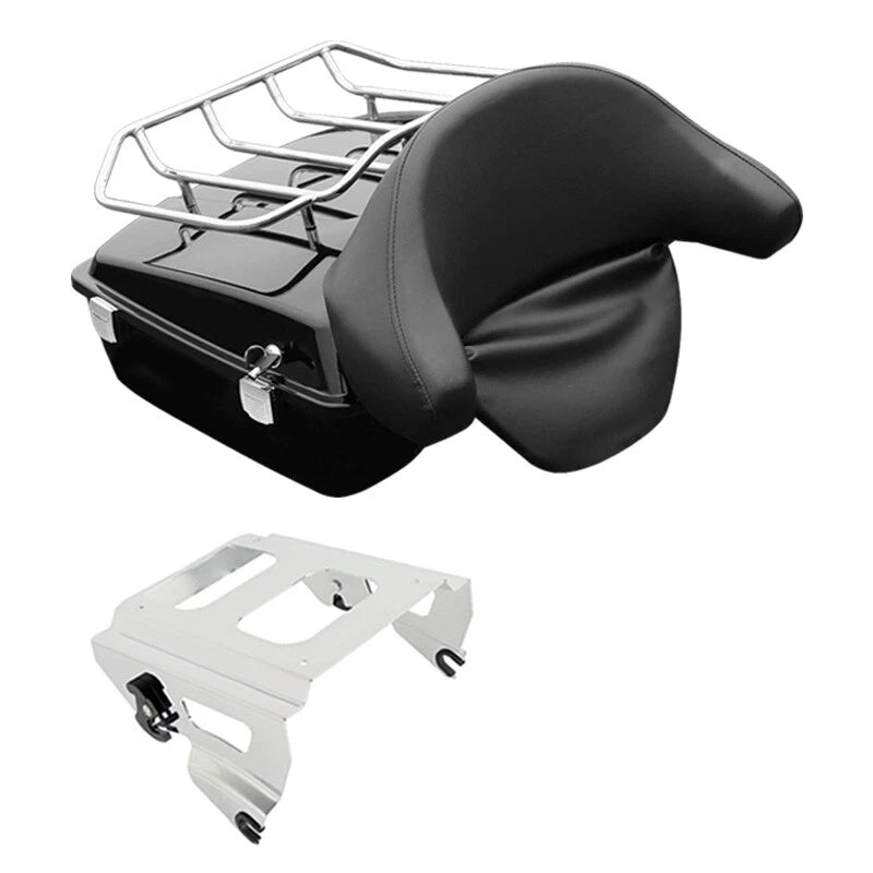 Chopped Tour Trunk Backrest Rack Solo Mount Fit For Harley Street Glide 2009-13