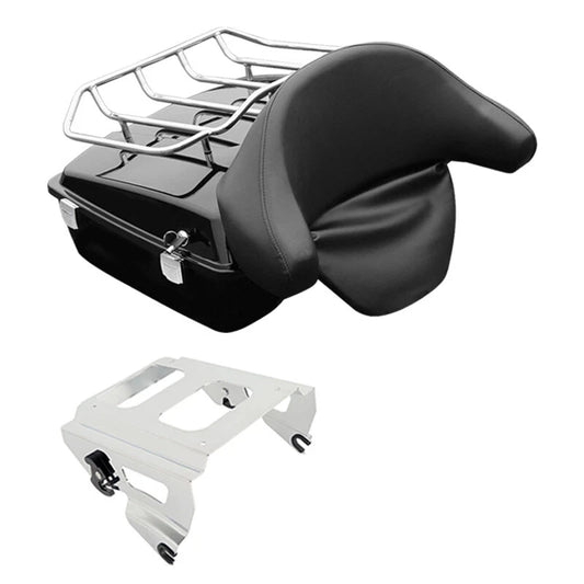 Chopped Tour Trunk Backrest Rack Solo Mount Fit For Harley Street Glide 2009-13