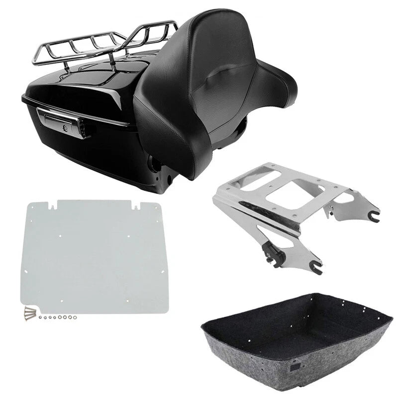 King Trunk Pad Mount Rack Plate Fit For Harley Touring Flht 09-13