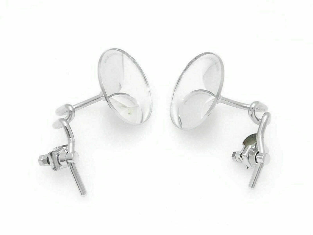 Fit For Universal Chromed Side View Mirror Round + Clamp For 7/8" Handlebar @LS