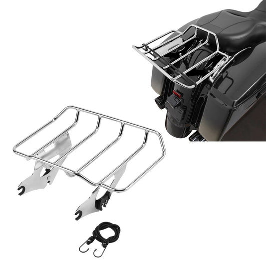 Quick Release Luggage Rack Fit For Harley Touring Electra Road Glide King 14-25