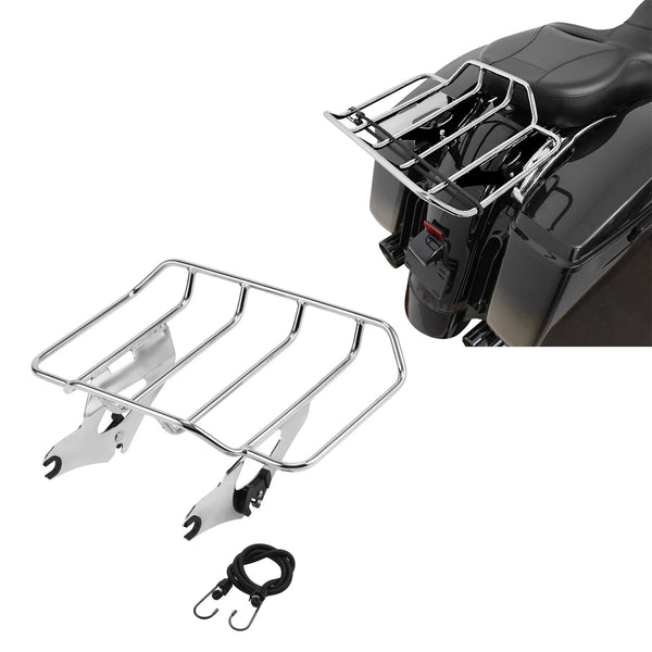 Quick Release Luggage Rack Fit For Harley Touring Electra Road Glide King 14-25