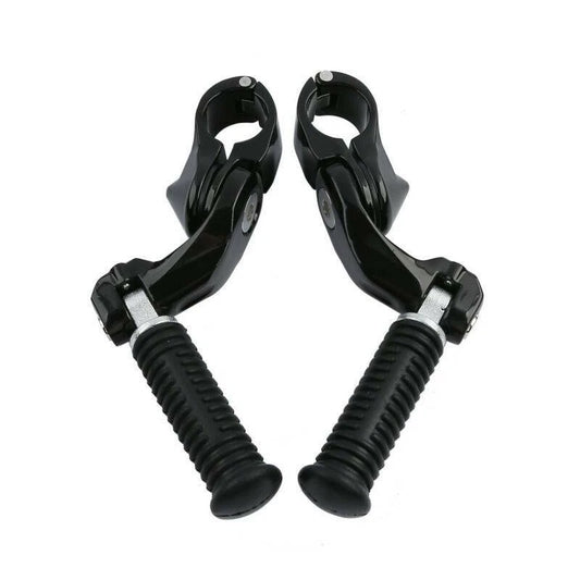 Black Footrest Footpeg 1 1/4'' Short Angled Mount Fit For Harley Road King Glide