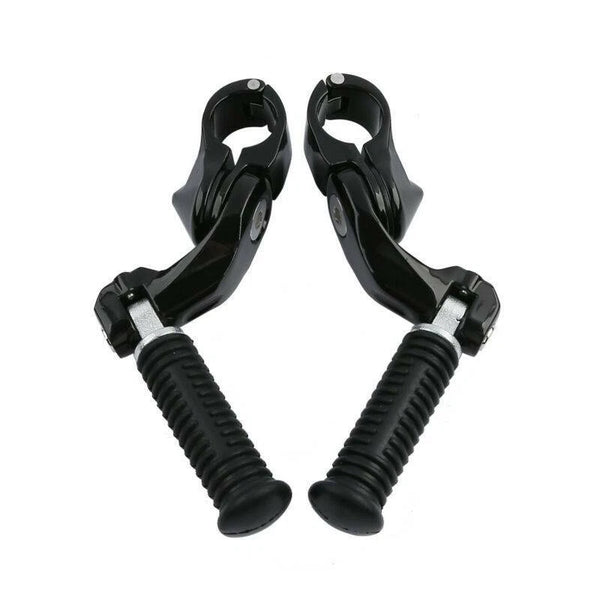 Black Footrest Footpeg 1 1/4'' Short Angled Mount Fit For Harley Road King Glide