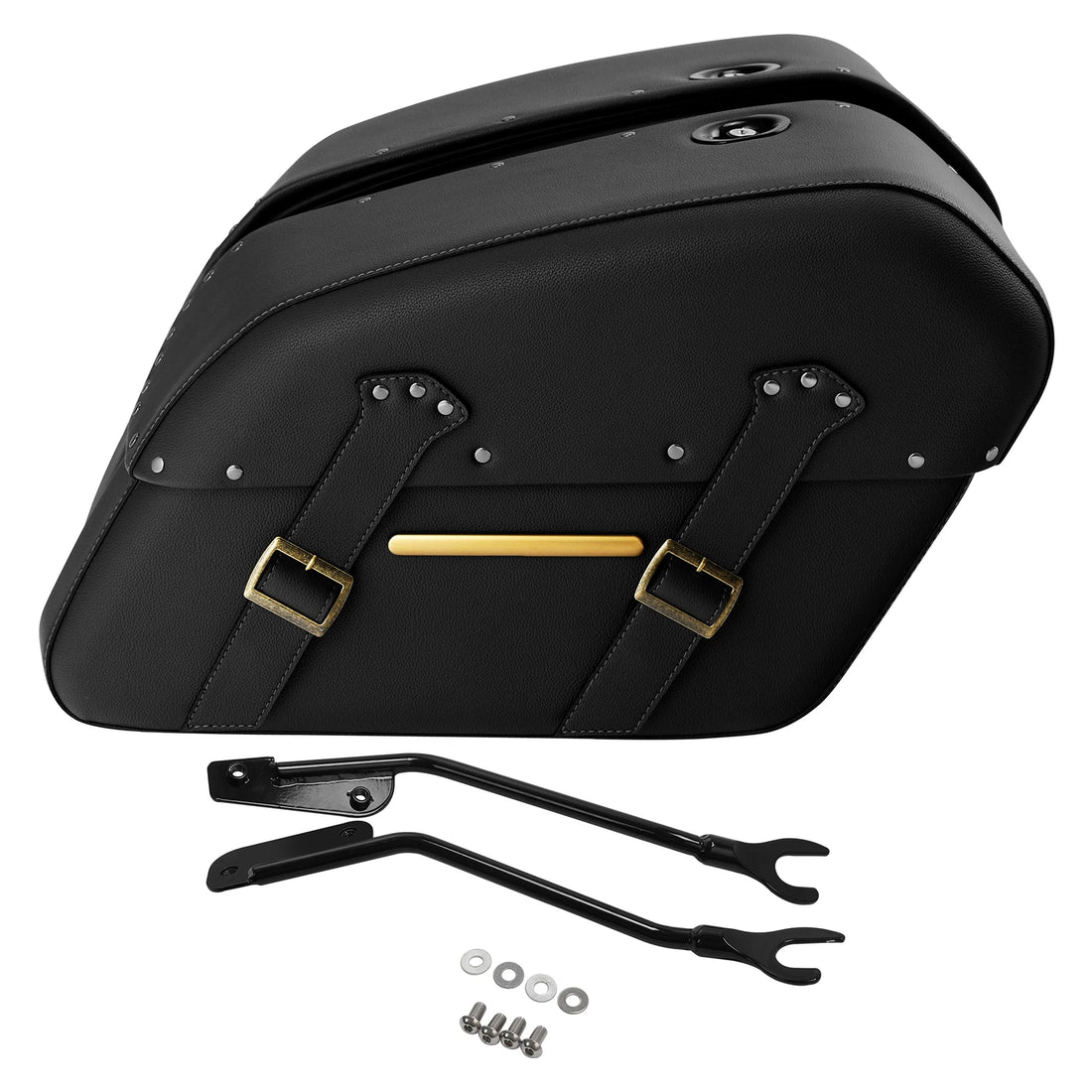 Black Detachable Saddlebags Fit For Harley Fat Boy, Breakout Fxbr 2018-2025