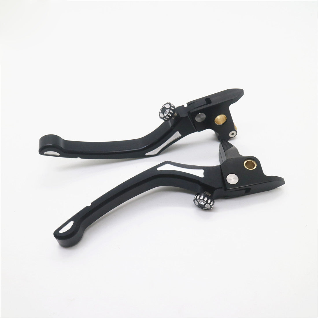 2x Black CNC Edge Cut Regulator Brake Clutch Lever For Harley Touring 2014-2016