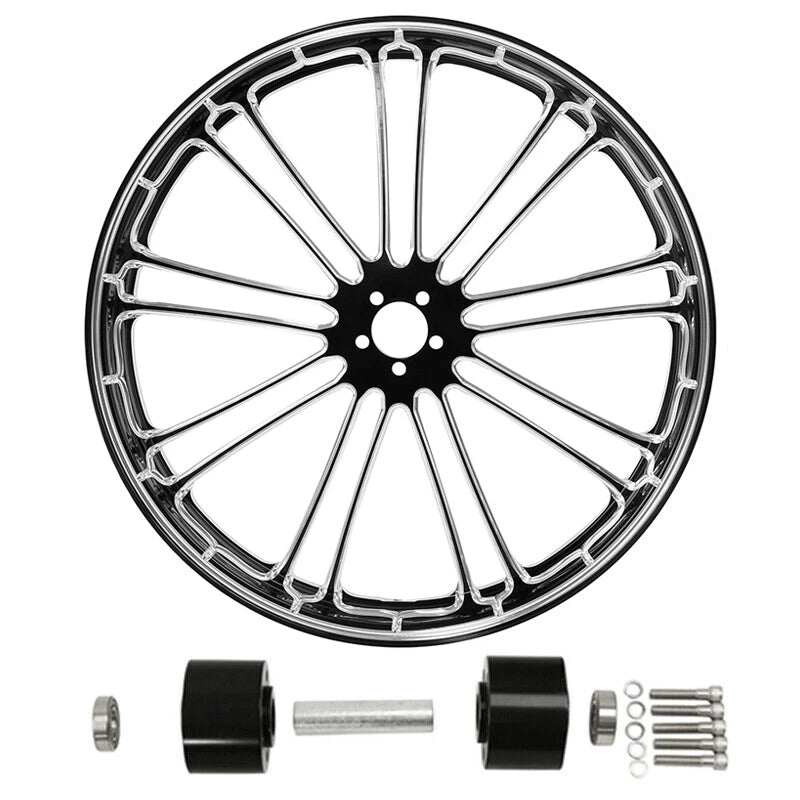 23" Front Wheel Rim & Dual Disc Wheel Hub Fit For Harley Street Glide 1997-2021