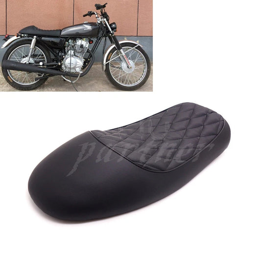 Black Diamond Hump Custom Cafe Racer Seat Vintage Saddle For Honda CB350/450/750