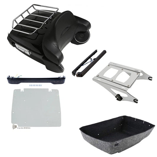 King Trunk Luggage Pad Rack Light Speaker Mount Fit For Harley Touring 2014-2026