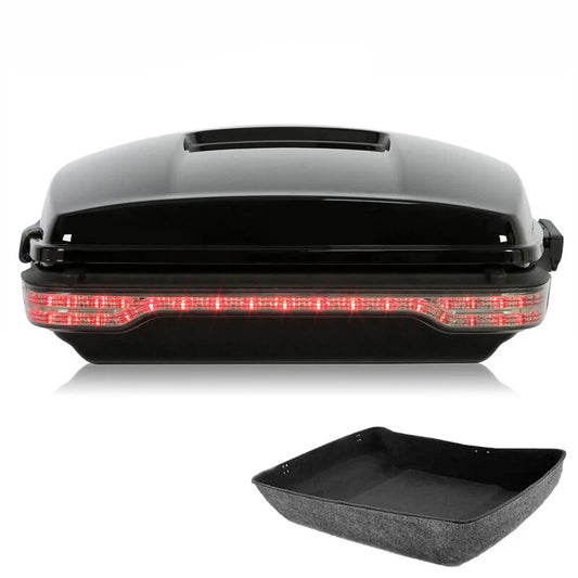 Black Chopped Trunk LED Tail Light Fit For Harley Touring Road Glide 2014-2026