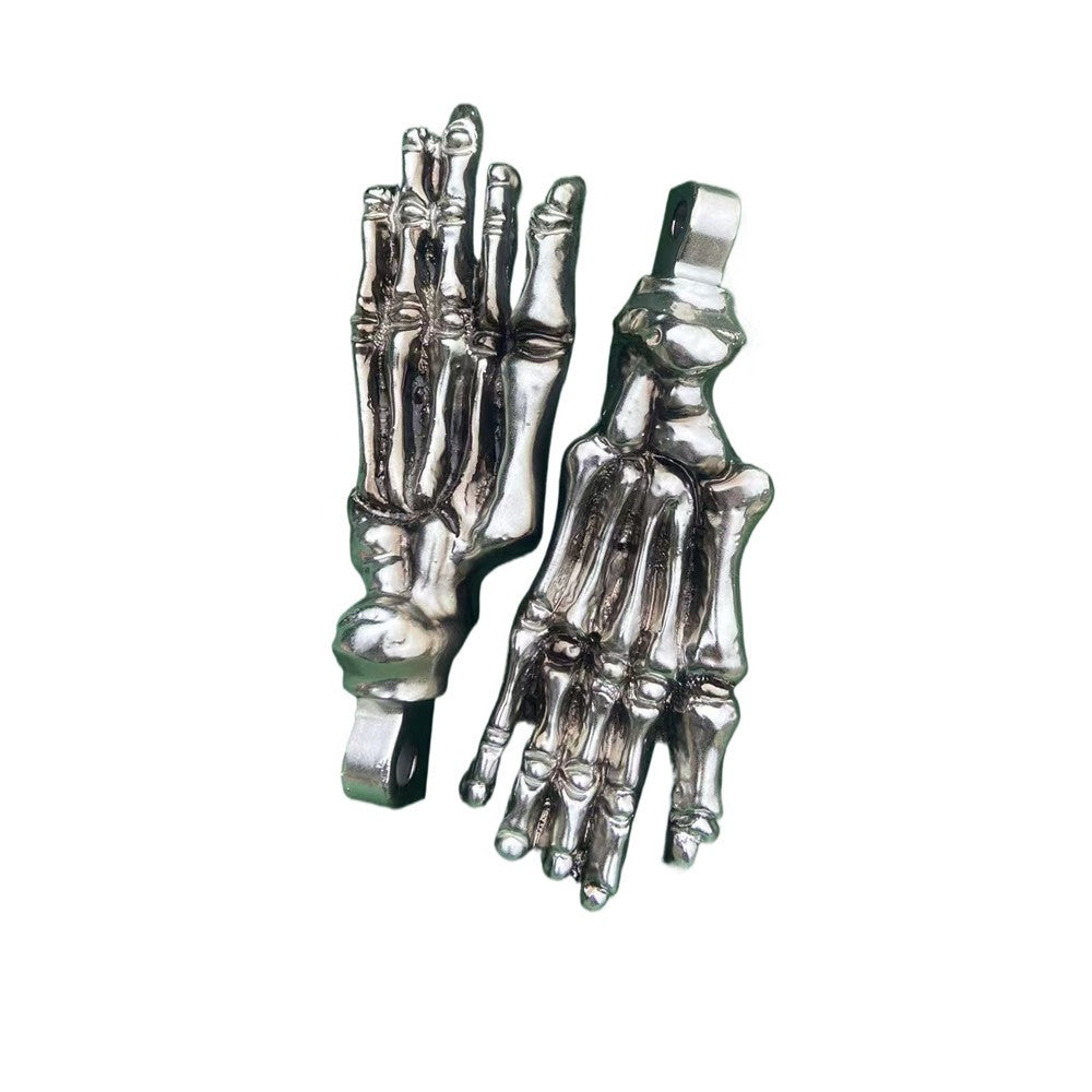 Motorcycle Chrome Skeleton Foot Pegs Footrest For Harley Sportster XL883 1200 48