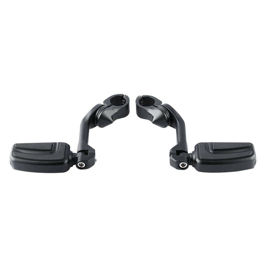 1 1/4'' Long Angled Highway Engine Guard Bar Male Mount Footpeg Pegs Matte Black