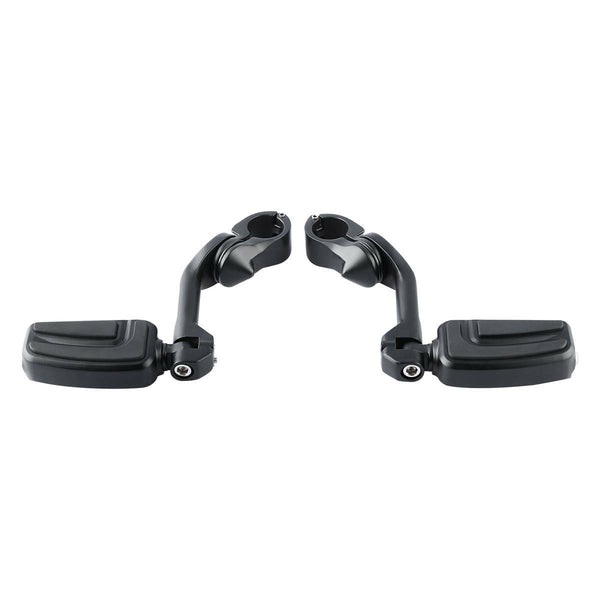 1 1/4'' Long Angled Highway Engine Guard Bar Male Mount Footpeg Pegs Matte Black