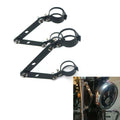 Black 41-51mm Adjustable Headlight Signal Light Mounting Fork Bracket For Harley