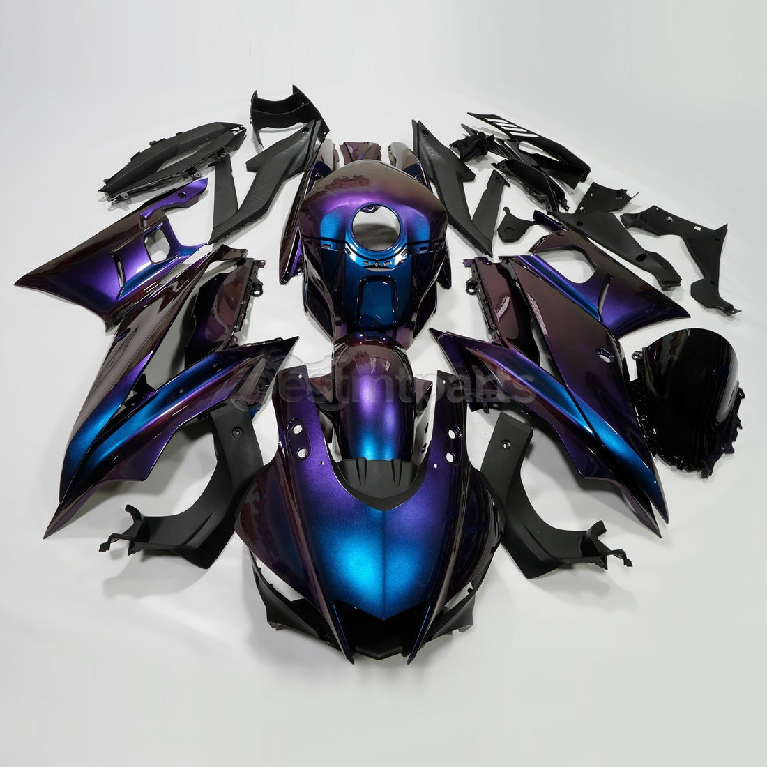 Chameleon Blue Purple Fairing Kit For Yamaha Yzf R3 / R25 2019-2022 Injection