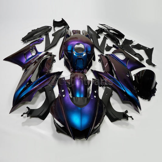 Chameleon Blue Purple Fairing Kit For Yamaha Yzf R3 / R25 2019-2022 Injection