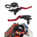 Universal 7/8" 22mm Motorcycle Brake Clutch Levers Master Cylinder Reservoir Set