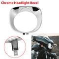 Chrome Headlight Bezel Trim Ring Fit For Indian Chieftain Dark Horse 2019-2025