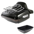 King Trunk Backrest Rack LED Light Fits For Harley Touring Road Glide 2014-2026