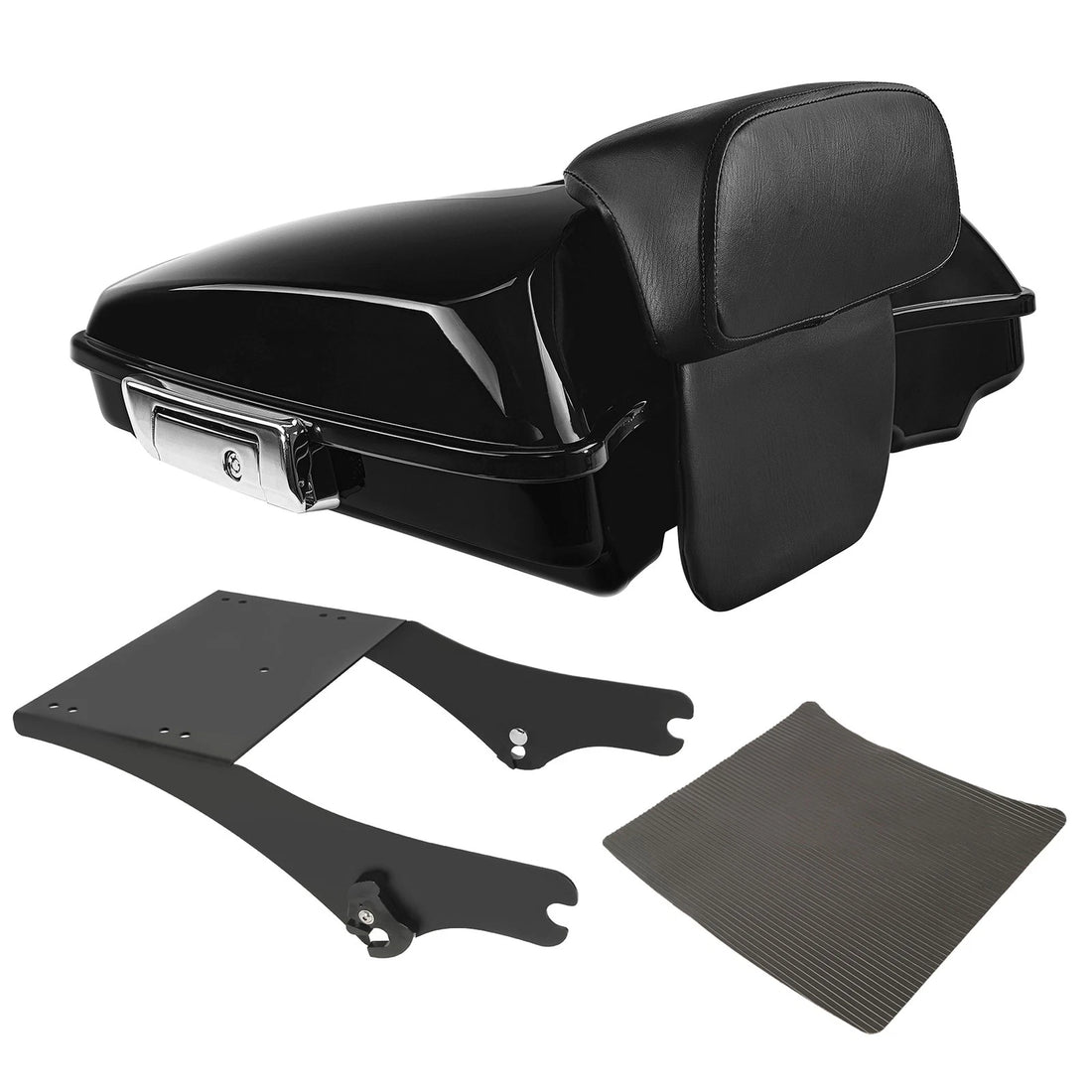 Razor Trunk W/ Latch Pad Mount Rack Fit For Harley Touring Street Glide 97-08