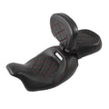 Black Red Driver Passenger Seat Rider Backest Fit For Harley Road King 2009-2023