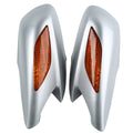 Silver Rear View Mirrors Orange Turn Signals Lens Fit For Honda ST1300 2002-2011
