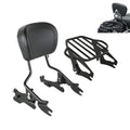 Detachable Sissy Bar Backrest Luggage Rack Docking Fit For Harley Touring 14-25
