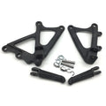 Black Driver Front Foot Peg Bracket Fit for Yamaha YZF R1 2009-2012 2013 2014 10