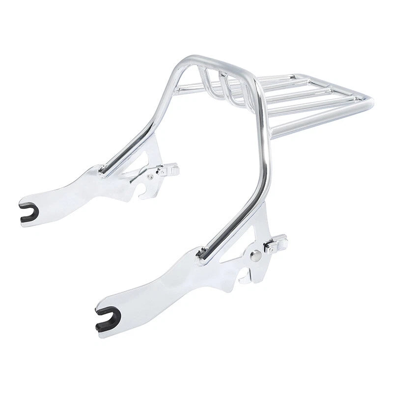 Chrome Two-Up Luggage Mount Rack Fit For Harley Softail Fxfb Fat Bob Fxfbs 18-24