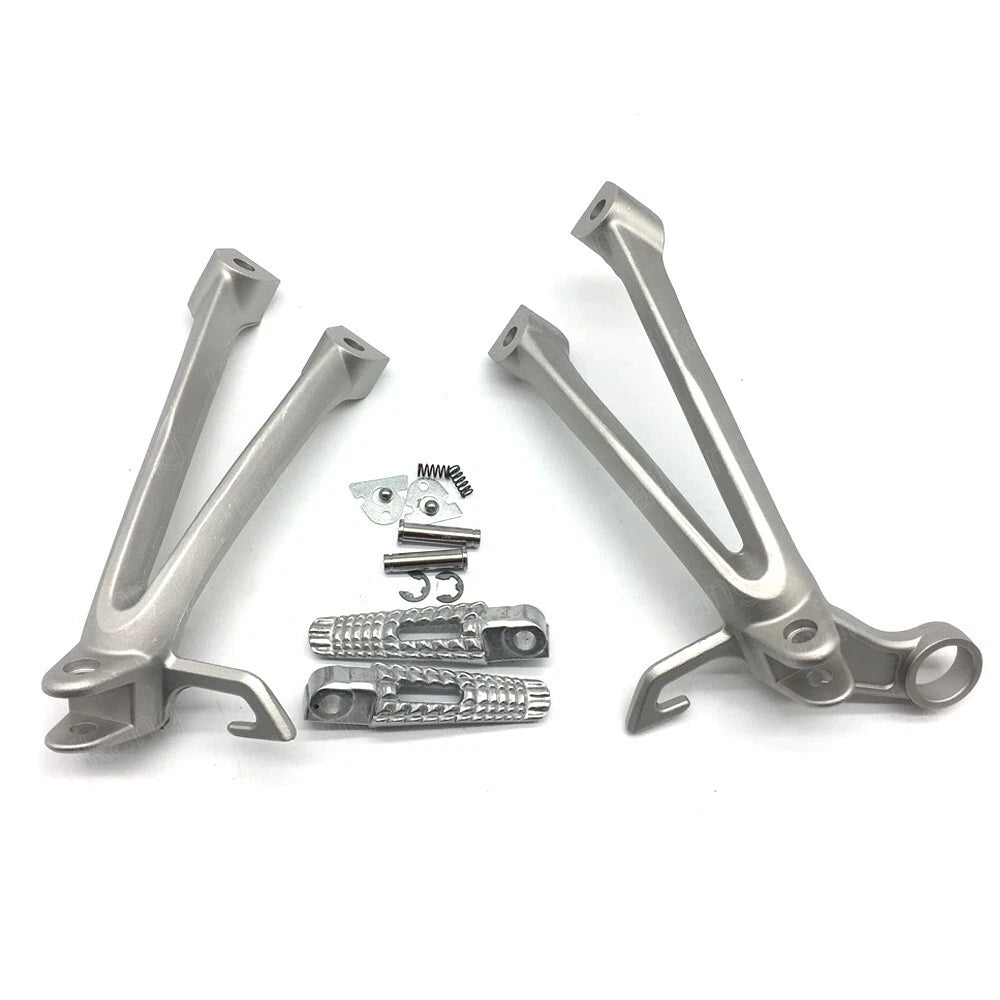 Silver Passenger Rear Foot Peg Bracket Fit for Suzuki GSXR600 GSXR750 2008-2010