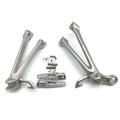 Silver Passenger Rear Foot Peg Bracket Fit for Suzuki GSXR600 GSXR750 2008-2010