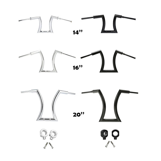 14'' 16" 20" Rise 2" Hanger Handlebar Risers Fit For Harley Sportster XL Softail