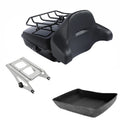 Chopped Trunk Backrest & Mount Rack Fit For Harley Touring Road Glide 2014-2026