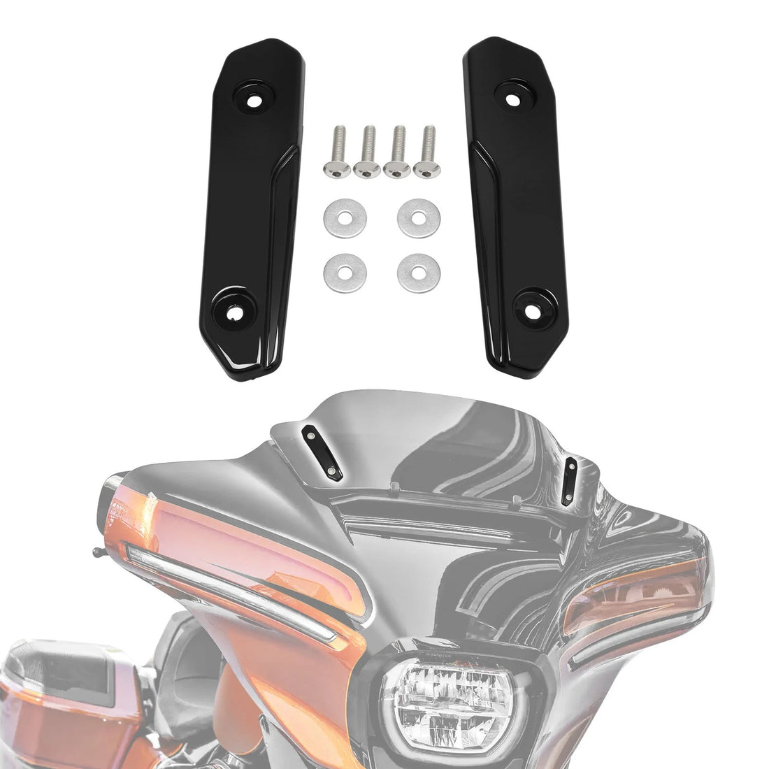 Windshield Side Trim Split Fit For Harley Cvo Street Glide 2023-2026 Gloss Black