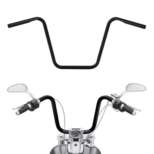 Black 16" Rise 1" Mini Ape Hanger Handlebar Fit For Harley Softail Sportster XL