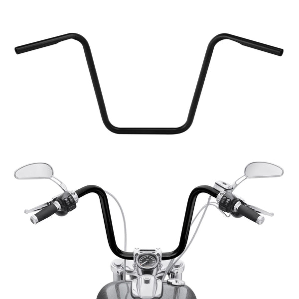 Black 16" Rise 1" Mini Ape Hanger Handlebar Fit For Harley Softail Sportster XL