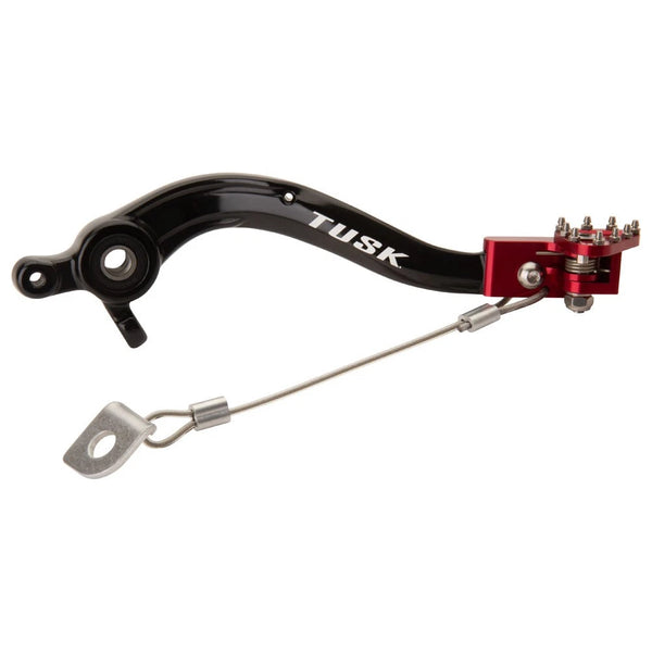 Tusk Aluminum Brake Pedal Red Tip For Husqvarna TC 125 2016-2022