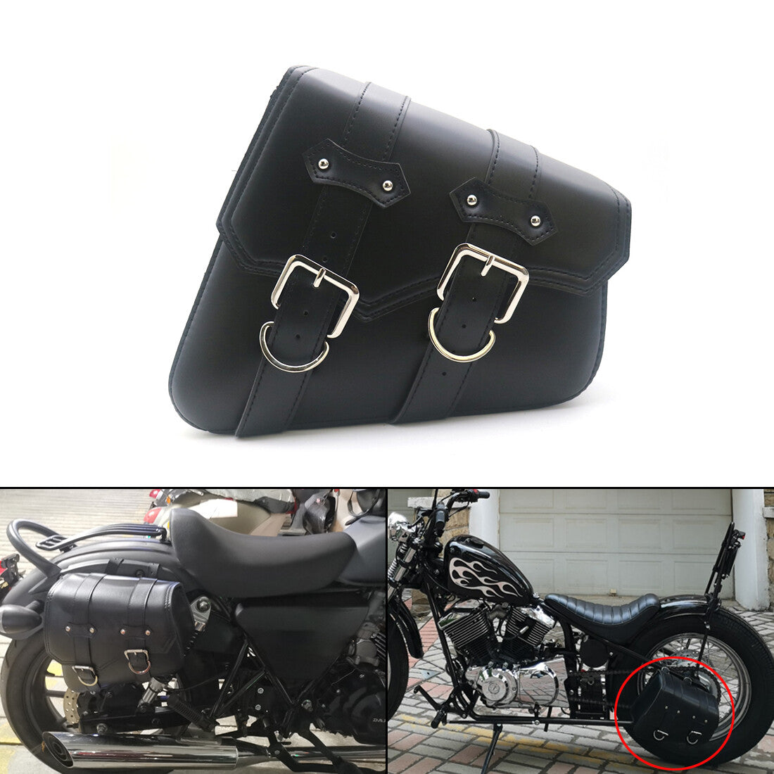 PU Leather Right Side Saddlebag Saddle Bag For Harley Sportster Iron 48 72 883