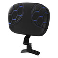 Black Blue Driver Rider Backrest Pad Fit For Harley Touring Road Glide 2009-2023