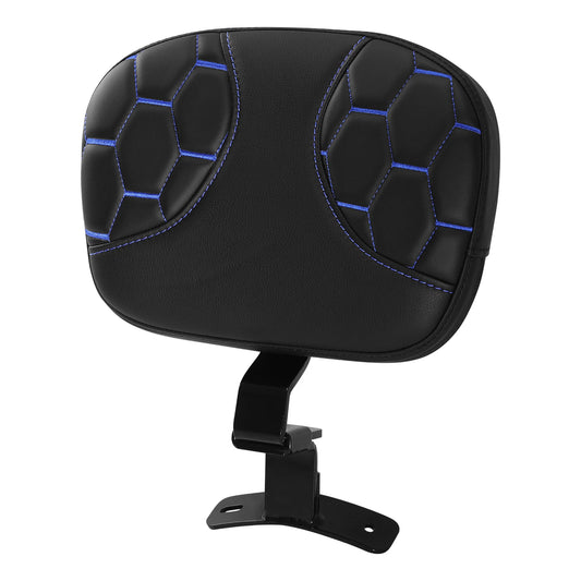Black Blue Driver Rider Backrest Pad Fit For Harley Touring Road Glide 2009-2023