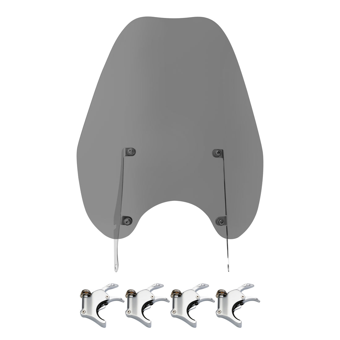 Smoke Windscreen Windshield 49mm Clamps Fit For Harley Dyna Low Rider 2006-2017
