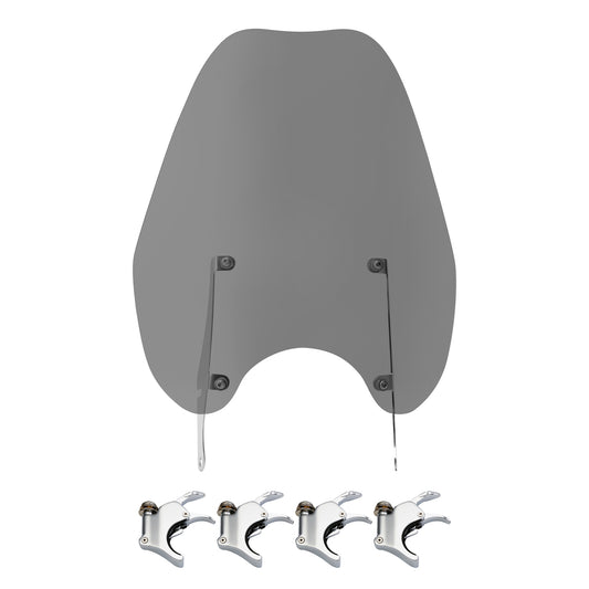 Smoke Windscreen Windshield 49mm Clamps Fit For Harley Dyna Low Rider 2006-2017