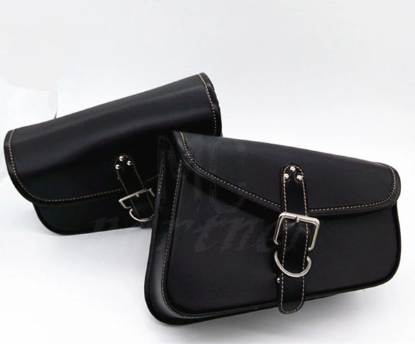 PU Leather Left Right Saddlebag Saddle Bag For Harley Sportster XL 883 XL 1200