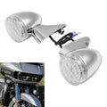 Chrome Front Turn Signal Lights Fit For Harley Touring Road Glide 2015-2024 2023